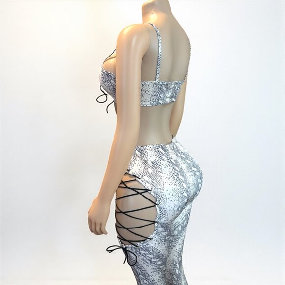 Snake Print Women 2 Piece Outfits - Picture 6 of 12